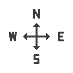 Direction Navigation Arrow North East West South icon