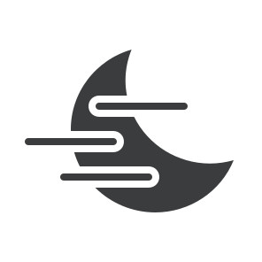 Fog Foggy Mist Night Moon Weather Forecast icon
