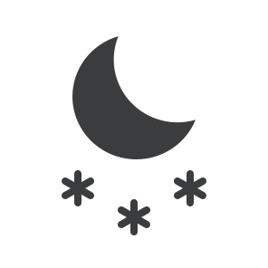 Snow Snowfall Moon Night Cold Weather Forecast icon