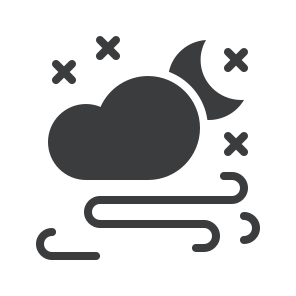 Storm Snow Snowfall Cloud Night Moon Forecast icon