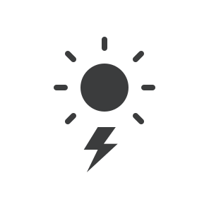 Storm Thunder Lightning Daytime Day Sun Forecast icon