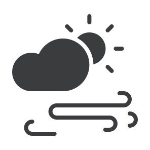 Storm Wind Cloud Sun Day Daytime Forecast icon