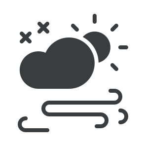 Storm Wind Cloud Sun Snow Daytime Frost icon