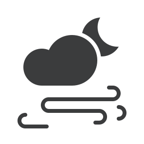 Storm Wind Windy Cloud Cloudy Night Moon icon