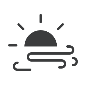 Storm Wind Windy Sun Day Daytime Forecast icon