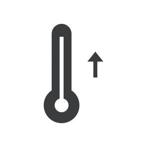 Temperature Thermometer Higher High Increase Hot icon
