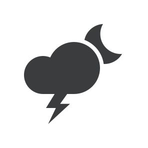 Thunder Lightning Storm Night Cloud Moon Forecast icon