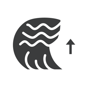 Tsunami Disaster Wave Sea Ocean Calamity Natural icon