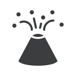 Volcano Mountain Erupt Eruption Lava Active icon