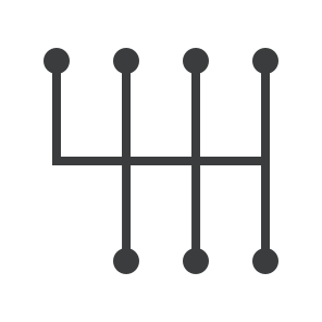 Gear Shift Pattern Manual Car Transmission icon