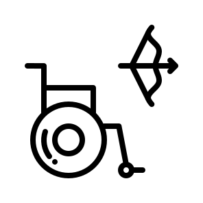 Paralympics Handicapped Disabled Archery Bow Games Paralympic icon