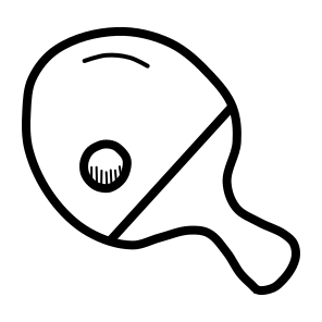 Ping Pong Paddle Table Tennis Ball Bat icon
