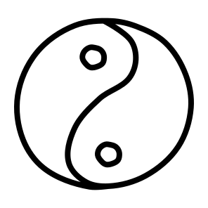 Yin Yang Philosophy Taoism Spirituality icon