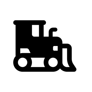   Bulldozer, Industry, Coal, Mining, Geology icon