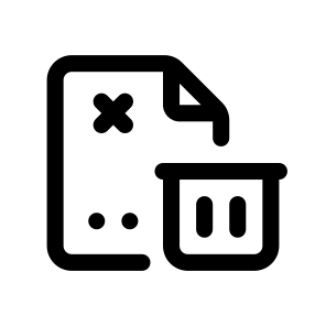 Delete File, Document, Information, Management, Organize icon