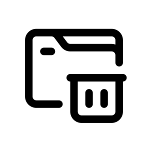 Delete Folder, Document, Information, Management, Organize icon