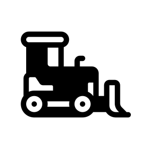   Bulldozer, Industry, Coal, Mining, Geology icon