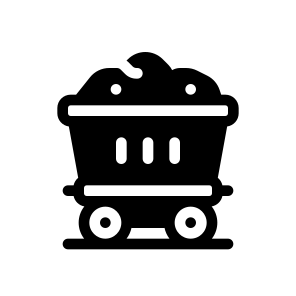   Coal Wagon, Industry, Coal, Mining, Geology icon