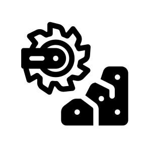   Mining Saw, Industry, Coal, Mining, Geology icon