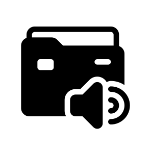 Audio Folder, Document, Information, Management, Organize icon