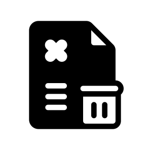 Delete File, Document, Information, Management, Organize icon