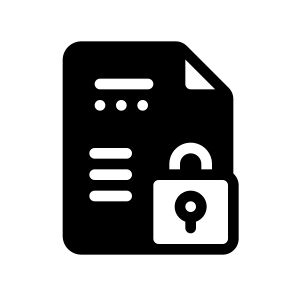 Locked File, Document, Information, Management, Organize icon