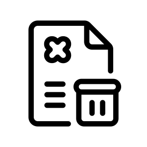 Delete File, Document, Information, Management, Organize icon
