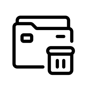 Delete Folder, Document, Information, Management, Organize icon