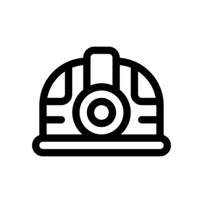   Helmet, Industry, Coal, Mining, Geology icon