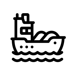   Tanker Ship, Industry, Coal, Mining, Geology icon