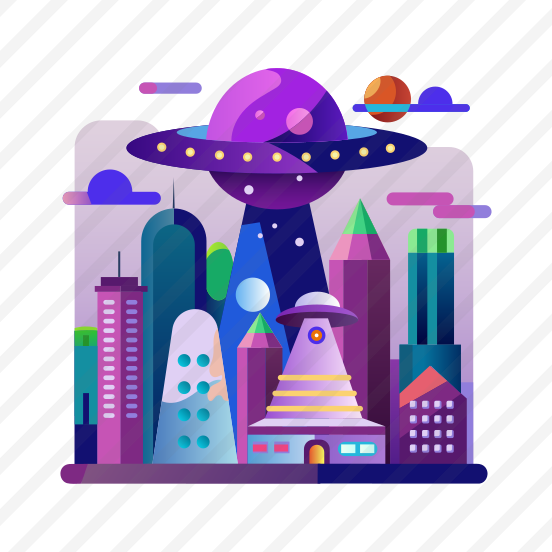 Alien City, Extraterrestrial, Fiction, Buildings, Astronautics preview
