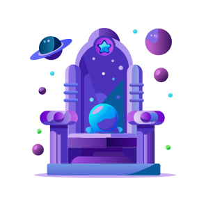 Alien Throne, Chair, Seat, Extraterrestrial, Cosmic icon