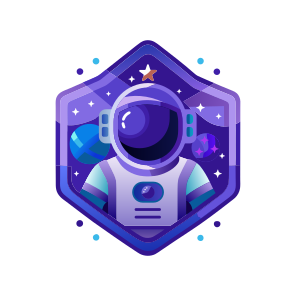 Astronaut Badge, Cosmonaut, Cosmic, Astronautics, Astronomy icon