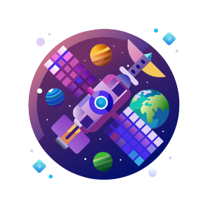 Satellite, Spacecraft, Space Station, Communication, Technology icon