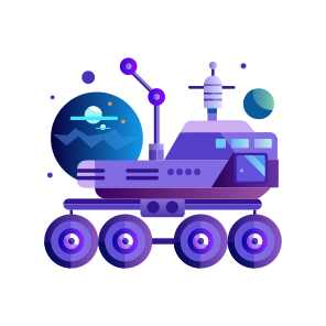 Space Car, Vehicle, Transportation, Robotics, Technology icon