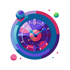 Space Clock, Time, Watch, Astronautics, Astronomy icon