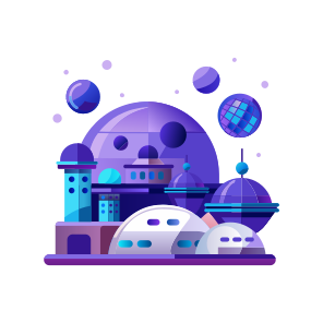 Space Colonization, Alien City, Buildings, Extraterrestrial, Fiction icon