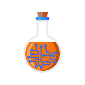 Biotechnology, Genetics, Researching, Laboratory, Flask icon