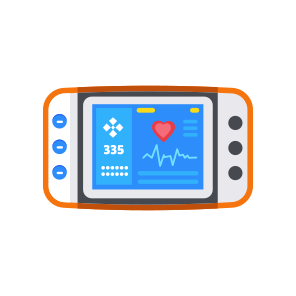 Health Monitor, Diagnostic, Screen, Sensor, Machine icon