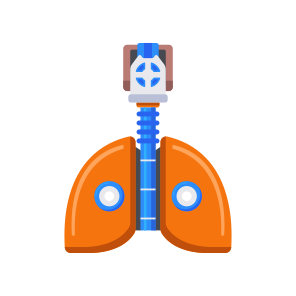 Tech Organ, Implant, Lungs, Futuristic, Biotechnology icon