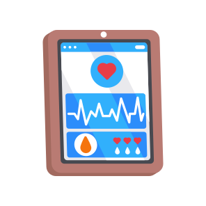 Vitals Pad, Tablet, Monitor, Sensor, Heart Rate, icon