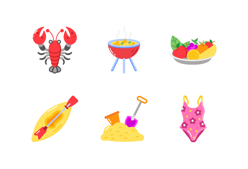 Summer Icon Art Set Large Set Preview