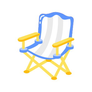 Camping Chair, Seat, Sitting, Furniture, Exterior icon