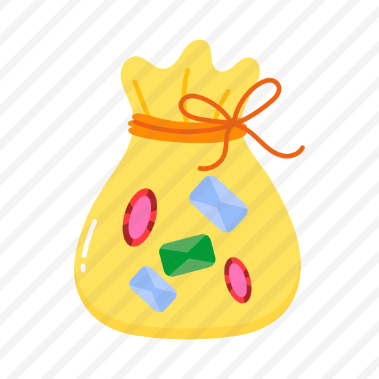 Crystal Pouch, Treasure, Charm, Gem Sack, Souvenir preview