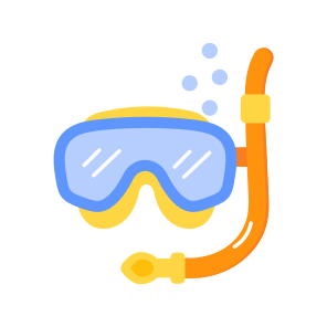 Diving Mask, Snorkel, Goggles, Scuba, Recreation icon