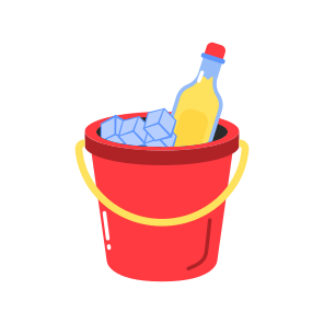 Ice Bucket, Container, Chiller, Beverage, Refreshing icon