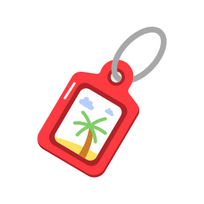 Summer Keychain, Souvenir, Accessory, Decor, Charm icon
