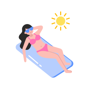 Sunbathe, Relaxation, Tanning, Leisure, Beach icon