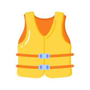 Swimming Vest, Apparel, Safety, Wearable, Clothing icon