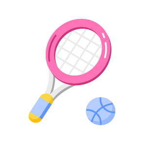 Tennis Racket, Sport, Ball, Plaything, Leisure icon